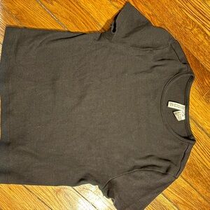 H&M Black Ribbed Crewneck Tee